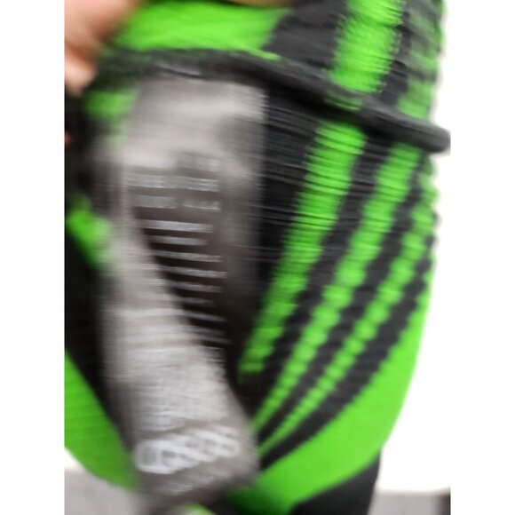 ASOS Womens Sweater Dress Size 4 Black Green Striped Long Sleeve Midi Preppy - Picture 7 of 10